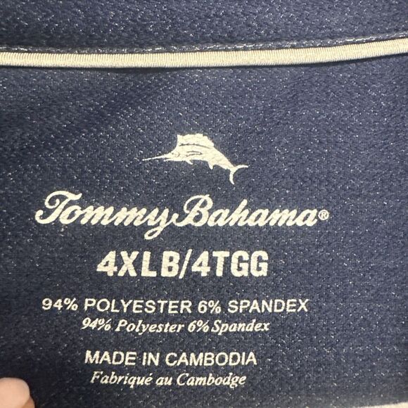 Tommy Bahama Performance Polo Shirt Mens Big & Tall 4XLB Big Blue Golf Wicking - Picture 5 of 7